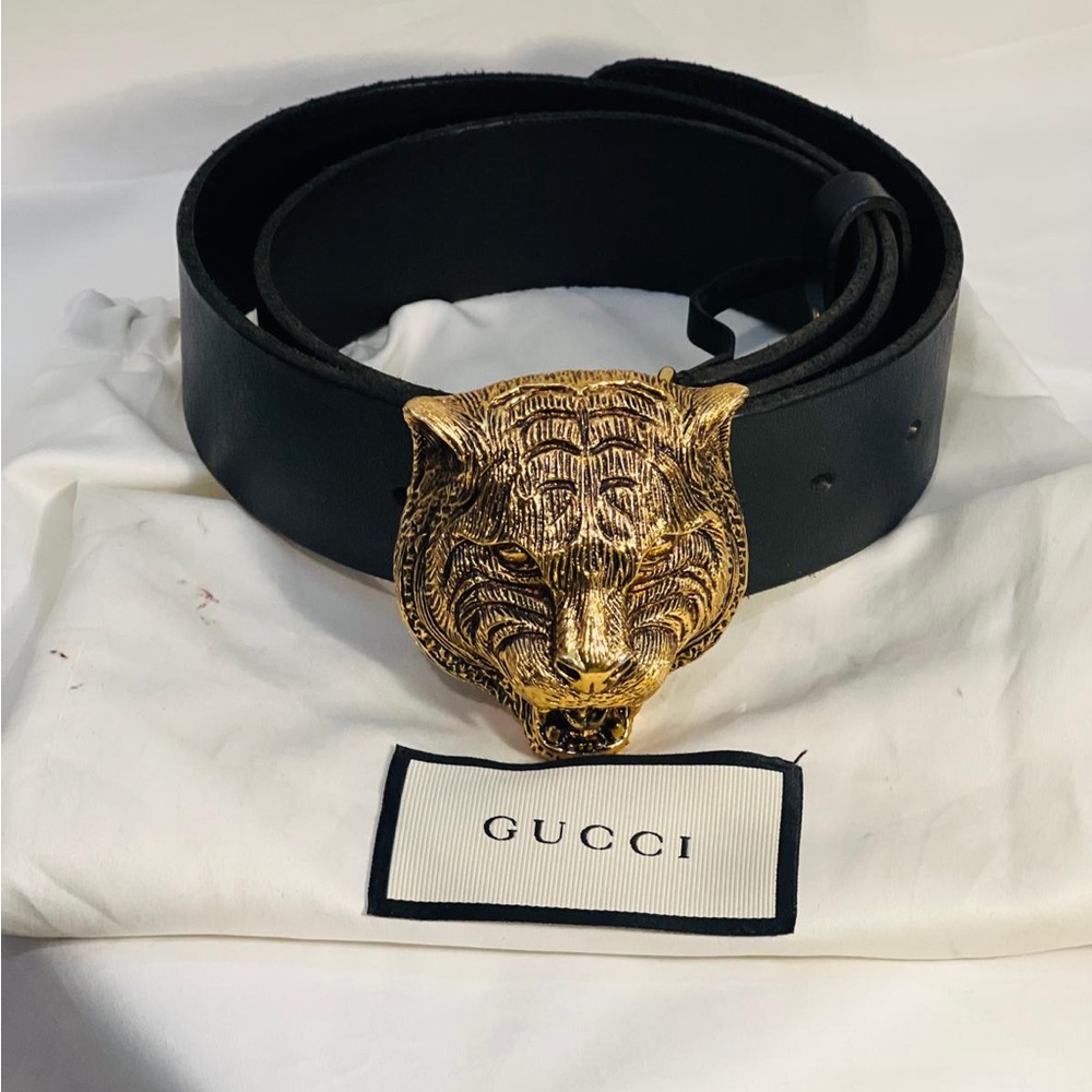 Gucci Black and Gold Belt